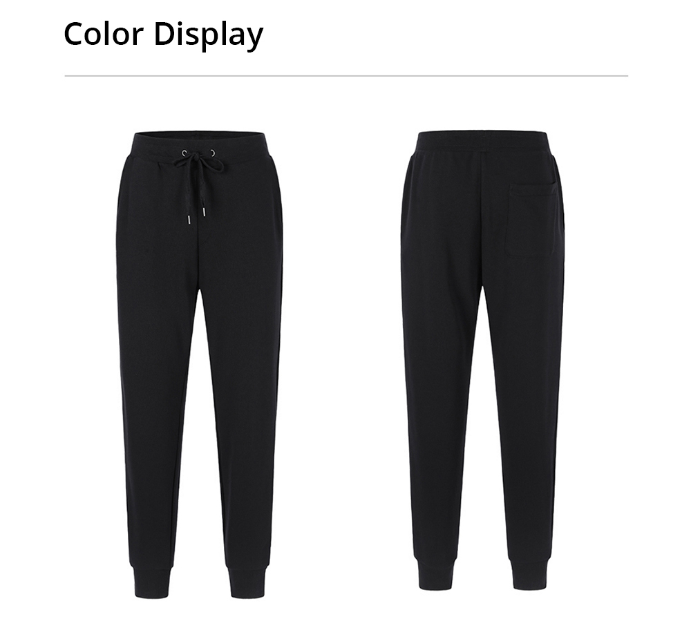 Xiaomi ULEEMARK Men Cotton Sport Pants Casual High Elasticity Knit Trousers Size M - Dark Gray