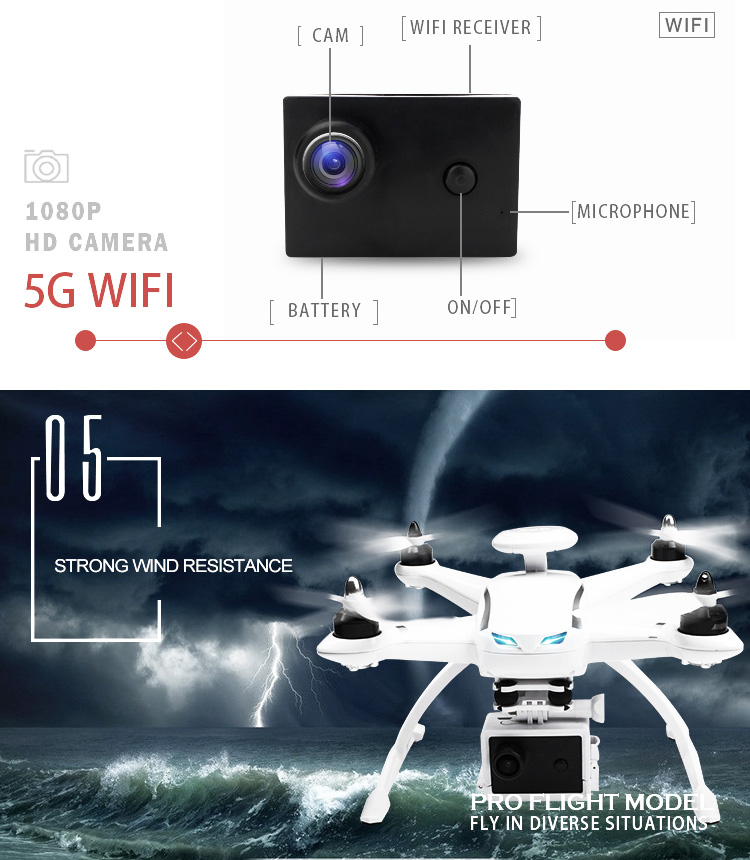 AOSENMA CG035 WIFI FPV Brushless Double GPS Drone with 1080P FHD Camera RC Quadcopter RTF - White