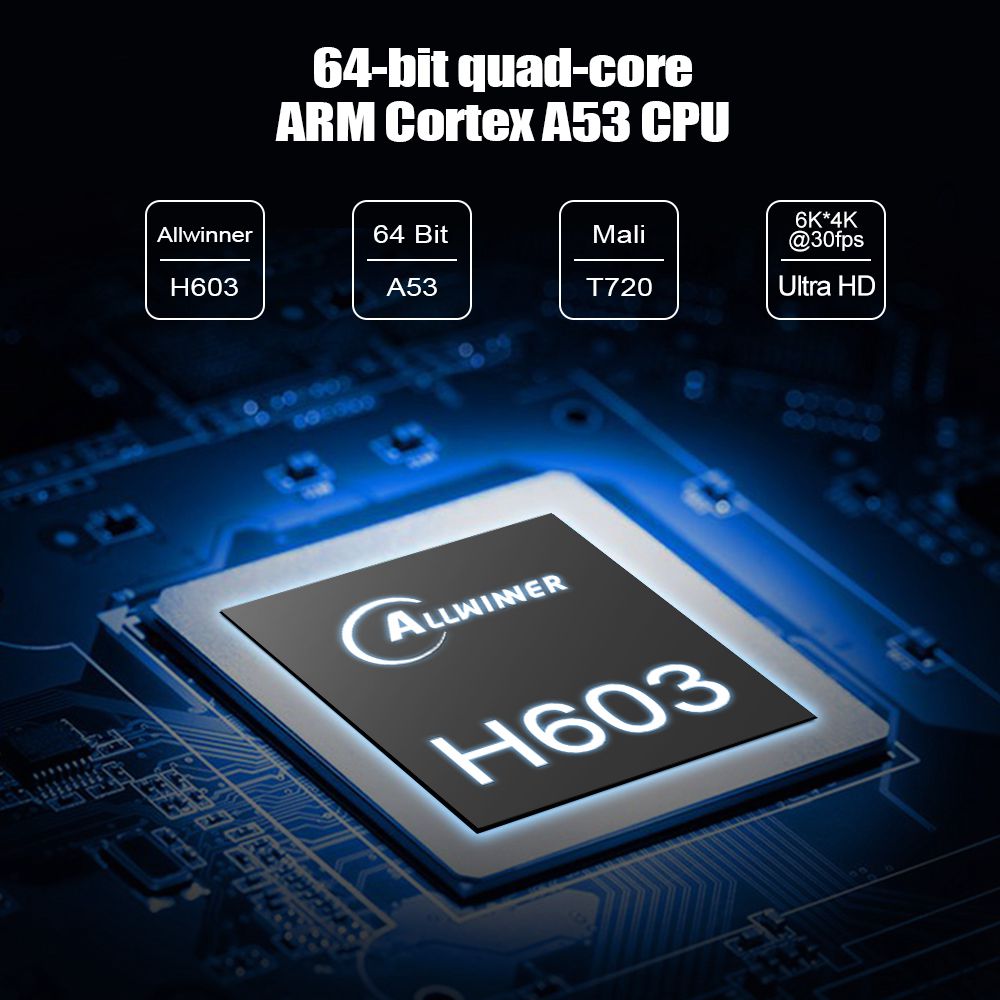 X96H Allwinner H603 Android 9.0 6K HDR TV BOX 4GB/32GB 2.4G/5.8G WIFI USB3.0 AV HDMI IN and OUT Youtube Netflix Google Play