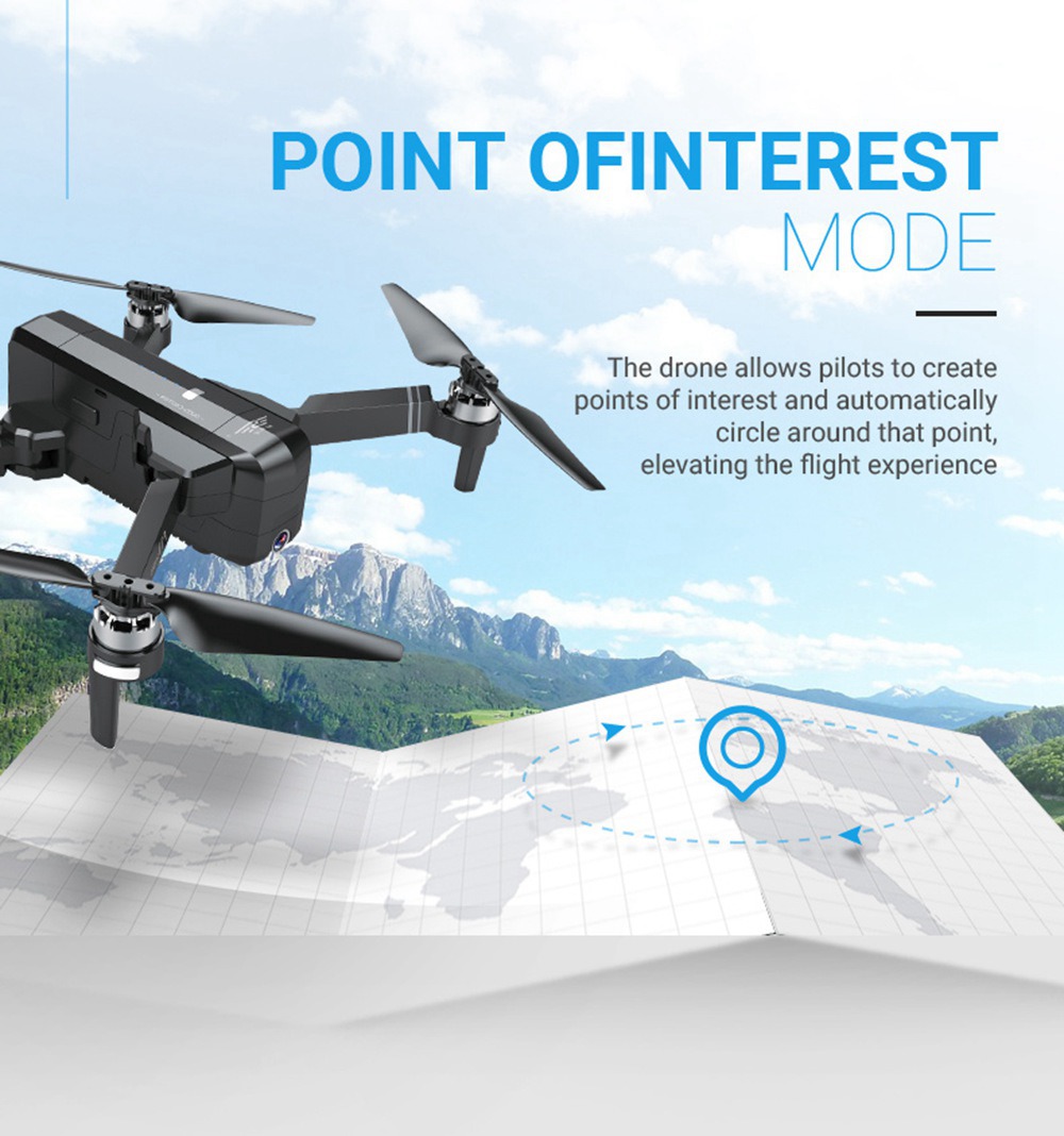 SJRC F11 PRO 2.7K GPS 5G WIFI FPV Foldable RC Drone With Adjustable Camera 28mins Flight Time RTF - Three Batteries