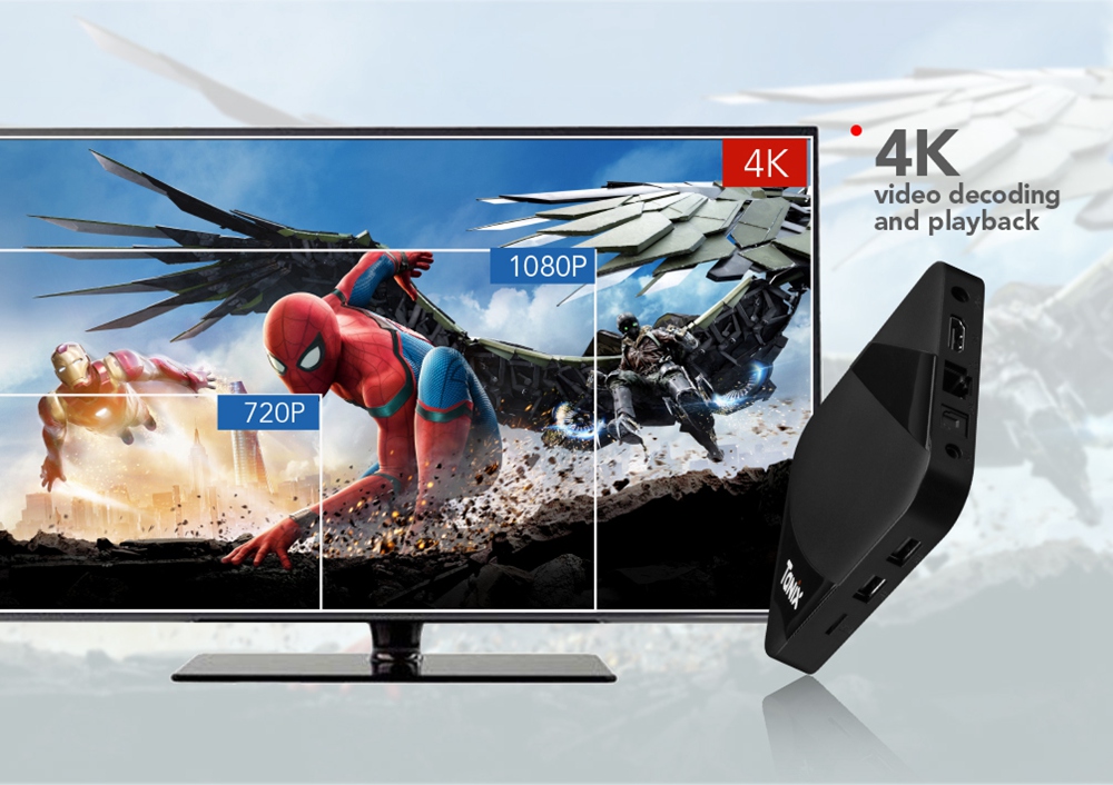 Tanix TX3 Max Android 7.1 Amlogic S905W 2GB/16GB Support ALICE UX 4K TV Box WIFI Bluetooth LAN