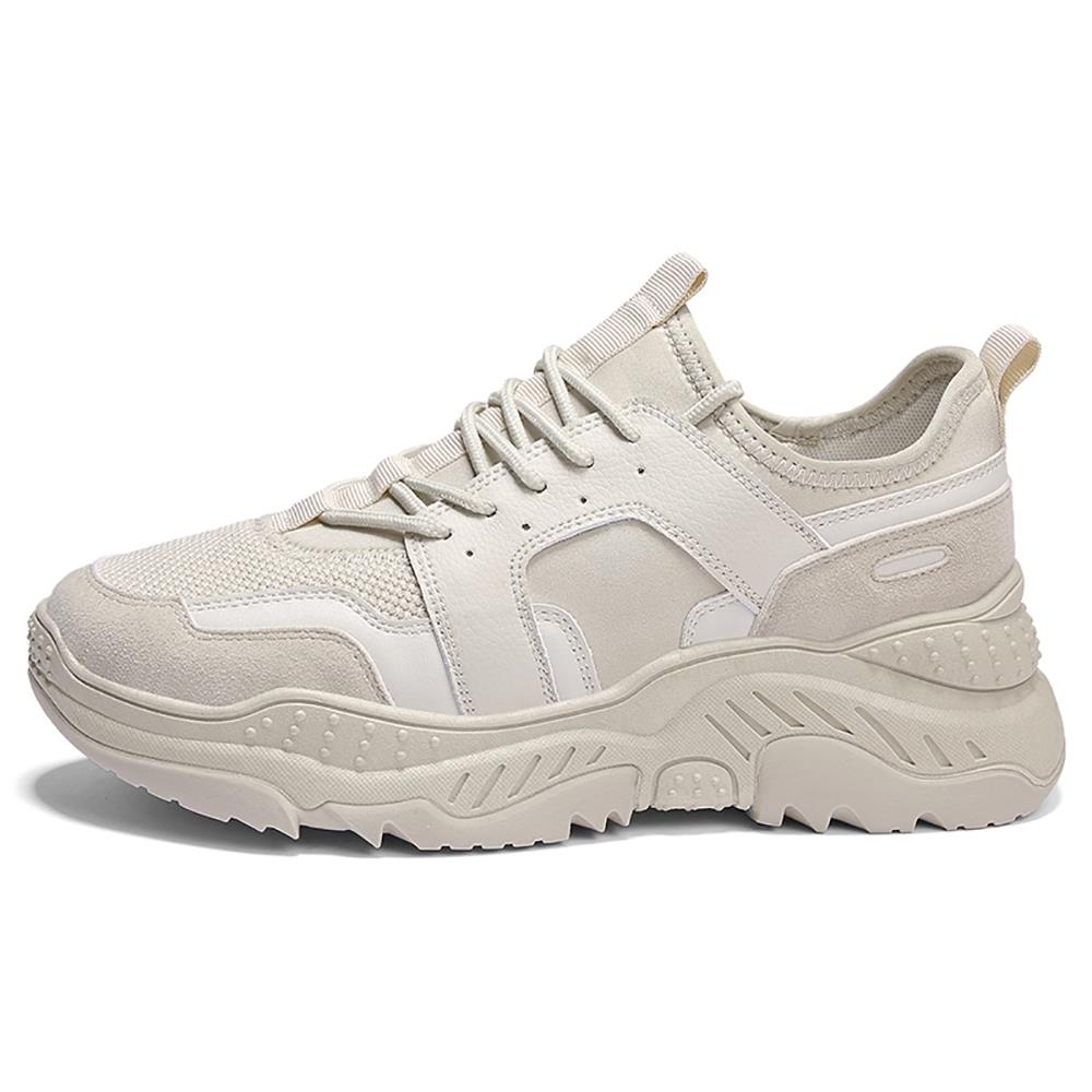 S333 Men Fashion Comfortable Sports Shoes Rubber Sole EU43 - Beige