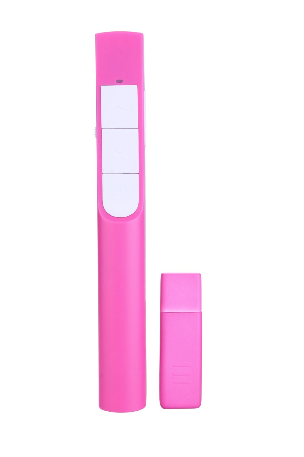 KP-810-37 R.F 2.4G Wireless Connection Green Laser Pointer Pen for PPT Presentation Meeting Education Training - Pink