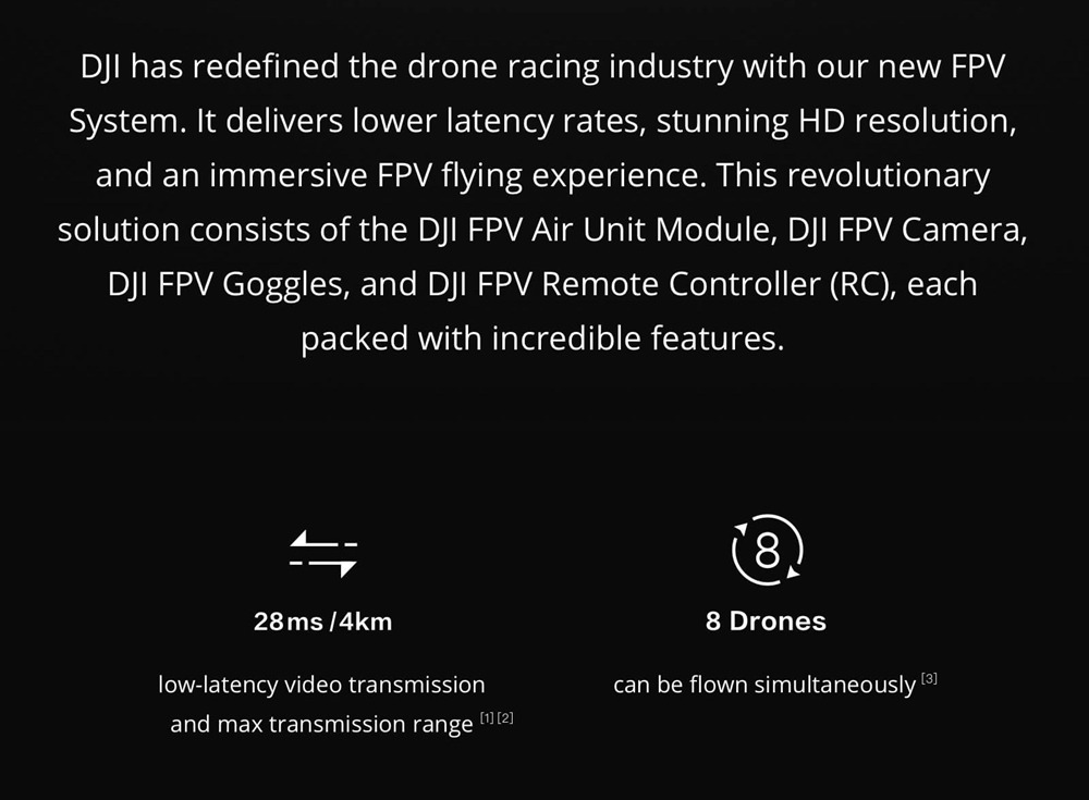 DJI Digital FPV System 4KM Range Transmitter 720P@120fps FPV Video Goggles 5.8G 8CH Air Unit 1080P Cam For Racing Drone