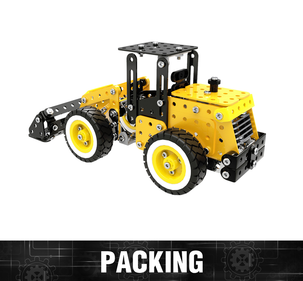 SW SW-008 332PCS DIY Stainless Steel Bulldozer Alloy Assembling Educational Toys