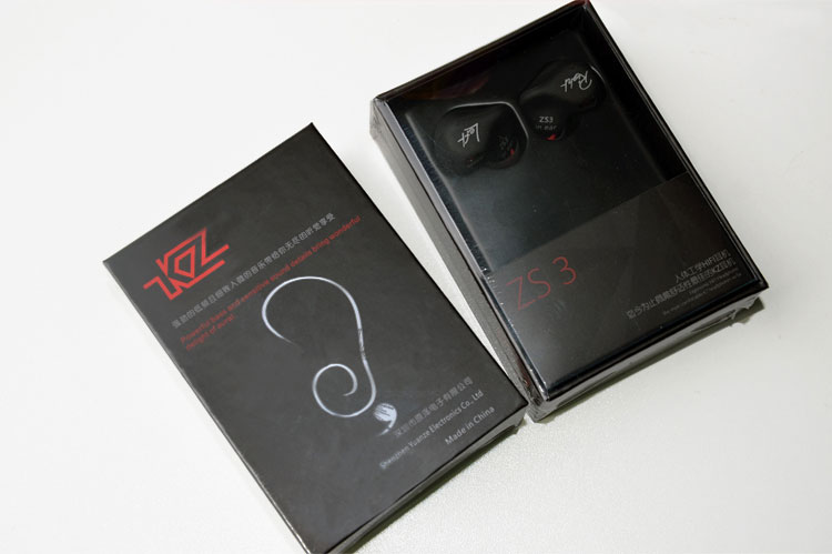 KZ ZS3 Noise Cancelling In-ear Earphones HiFi Stereo Sports Headset Bass Earbuds With Microphone - Black