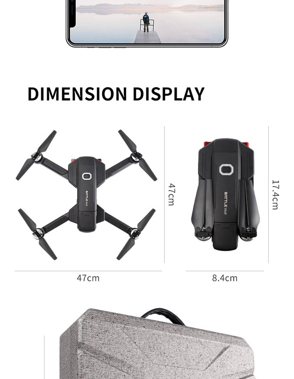 X46G 4K 5G WIFI FPV GPS Brushless Foldable RC Drone Adjustable Wide-angle Camera Optical Flow Positioning RTF - Black