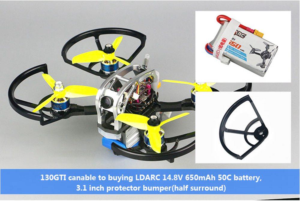 LDARC 130GTI FPV 3Inch 4S FPV Racing Drone With F411 OSD 20A 48CH 200mW VTX C1200 1200TVL Camera PNP