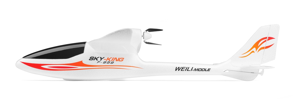 Wltoys F959 SKY-King 2.4G 3CH 750mm Wingspan EPO Push-back Sailplanes RC Airplane RTF - Blue