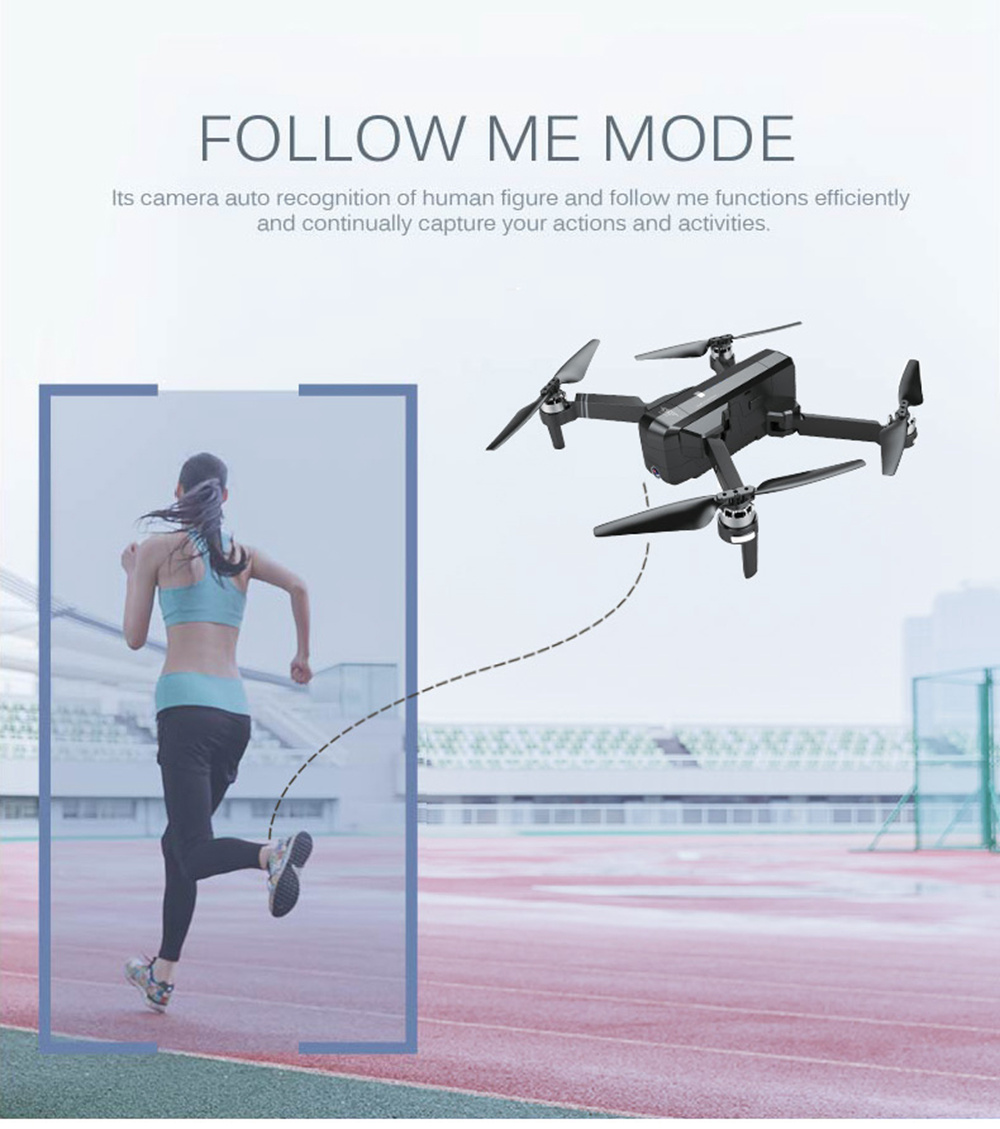 SJRC F11 GPS 5G WiFi FPV Foldable Brushless RC Drone with Adjustable 1080P HD Camera 25mins Flight Time - RTF