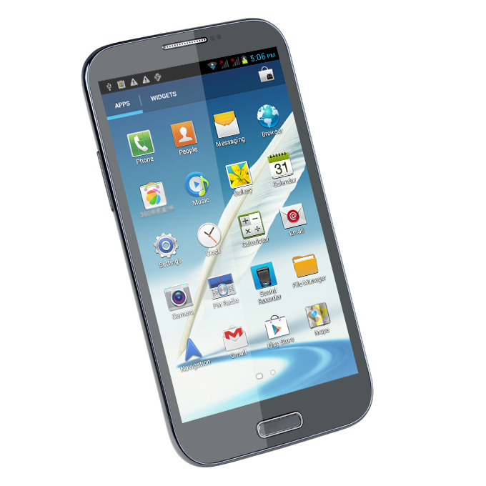 Tinhe(Tianhe) N7100 5.5 Inch QHD Screen MTK6577 Dual Core Smartphone 4GB ROM 8.0MP Camera Android 4.0 OS with 3G/GPS - Gray