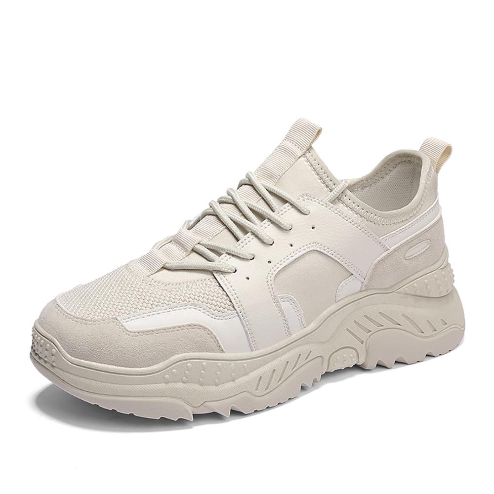 S333 Men Fashion Comfortable Sports Shoes Rubber Sole EU43 - Beige