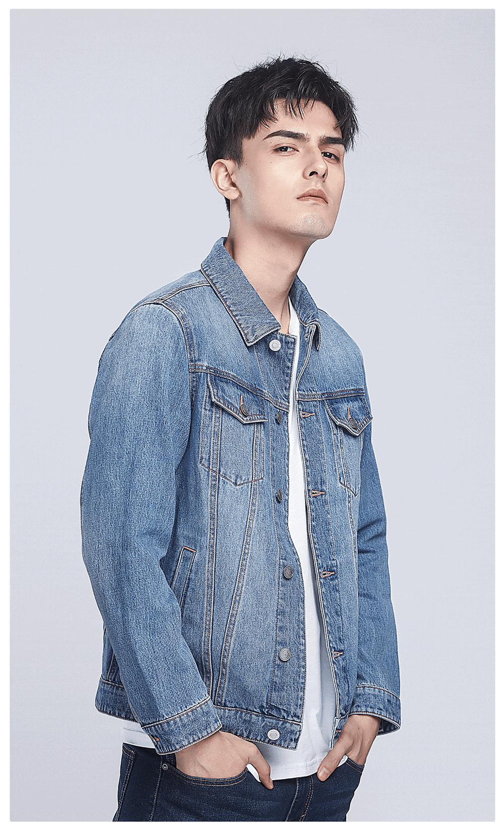 Xiaomi COTTONSMITH Simple Fashion Lapel Cotton Denim Jacket Size M