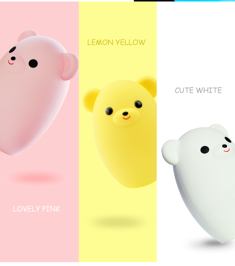 AOLAND S2 Smart Bluetooth Speaker Music Small Night Light Lemon Bear Shape - White