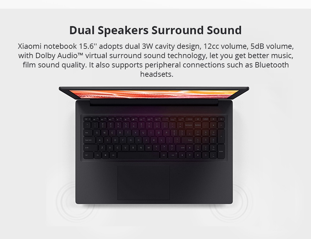 Xiaomi Mi Notebook Intel Core i5-8250U Quad Core 15.6" 72% FHD Screen 1920*1080 8GB DDR4 128GB SATA SSD+1TB HDD Windows 10 Home - Grey