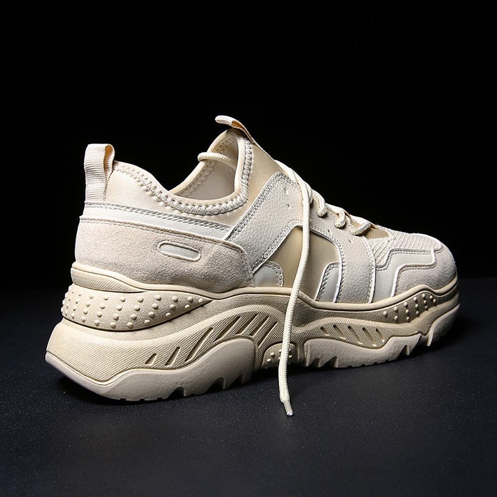 S333 Men Fashion Comfortable Sports Shoes Rubber Sole EU43 - Beige