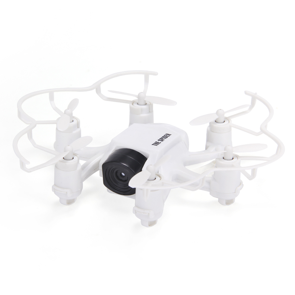 Bundle FQ777-126C MINI Spider Drone RTF White + Extra 3.7V 25C 220mAh Battery
