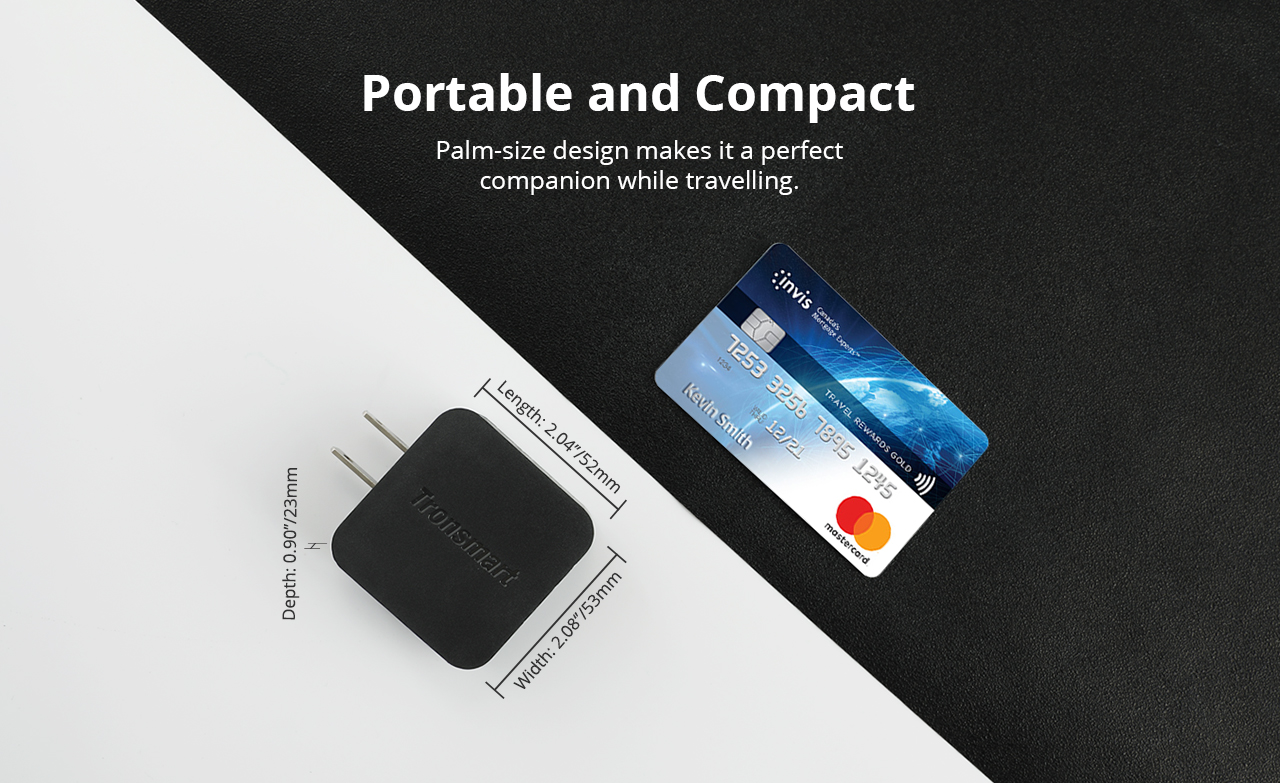 Tronsmart WCP01 US 18W USB Wall Charger Power Delivery 3.0 Type-C for iPhone Samsung Google LG HTC ETC