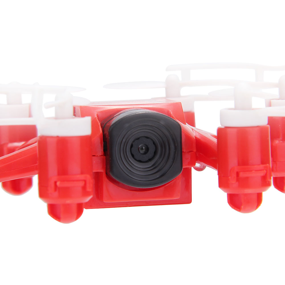 FQ777-126C MINI Spider Drone 2MP HD Camera 3D Roll One Key to Return Dual Mode 4CH 6Axis Gyro RC Hexacopter - Red