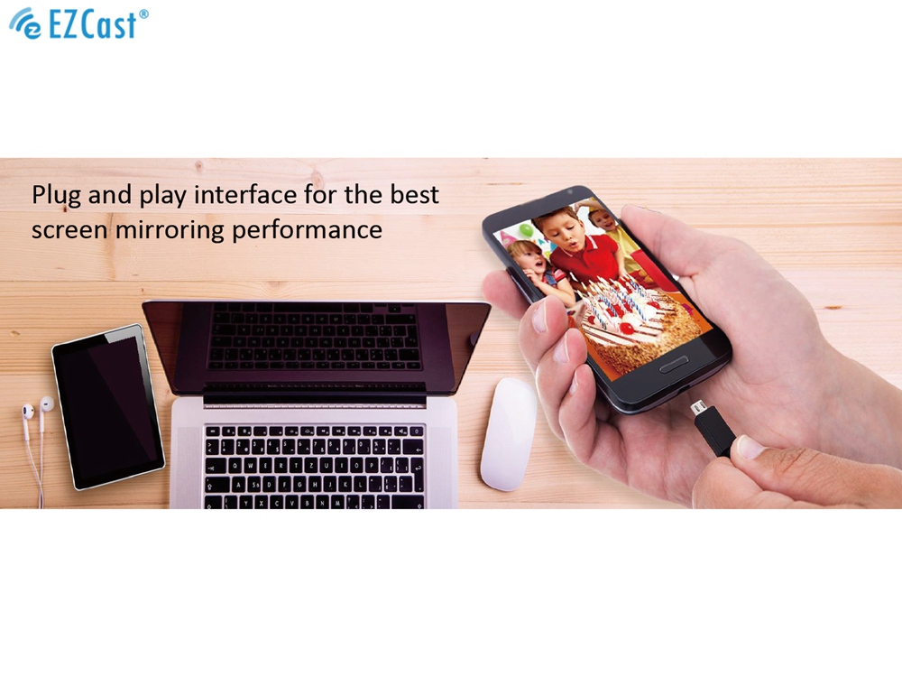 Ezcast Beam Mini Projector J2 Built-In Battery Support iOS/Android Device Ezcast/Ezwire