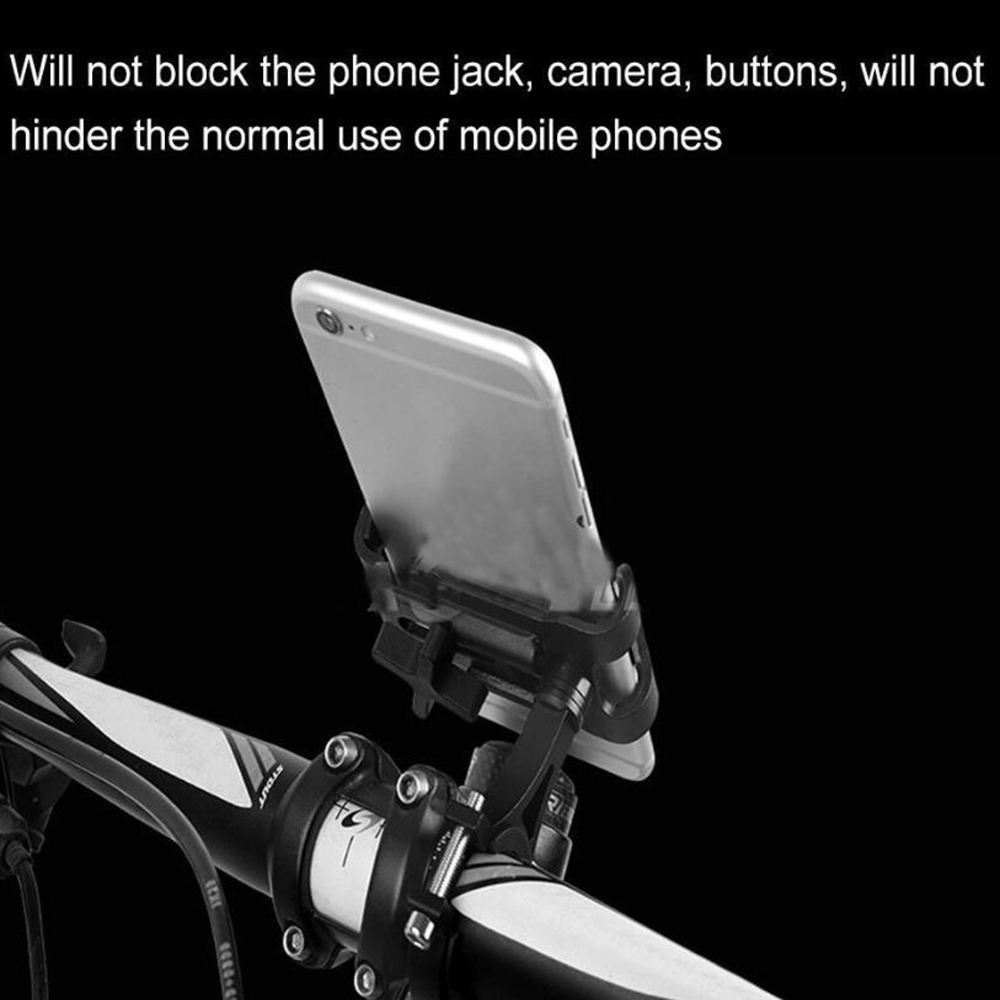 Aluminium Alloy Mobile Phone Holder Fixed Bracket For Xiaomi & Kugoo Scooter - Black