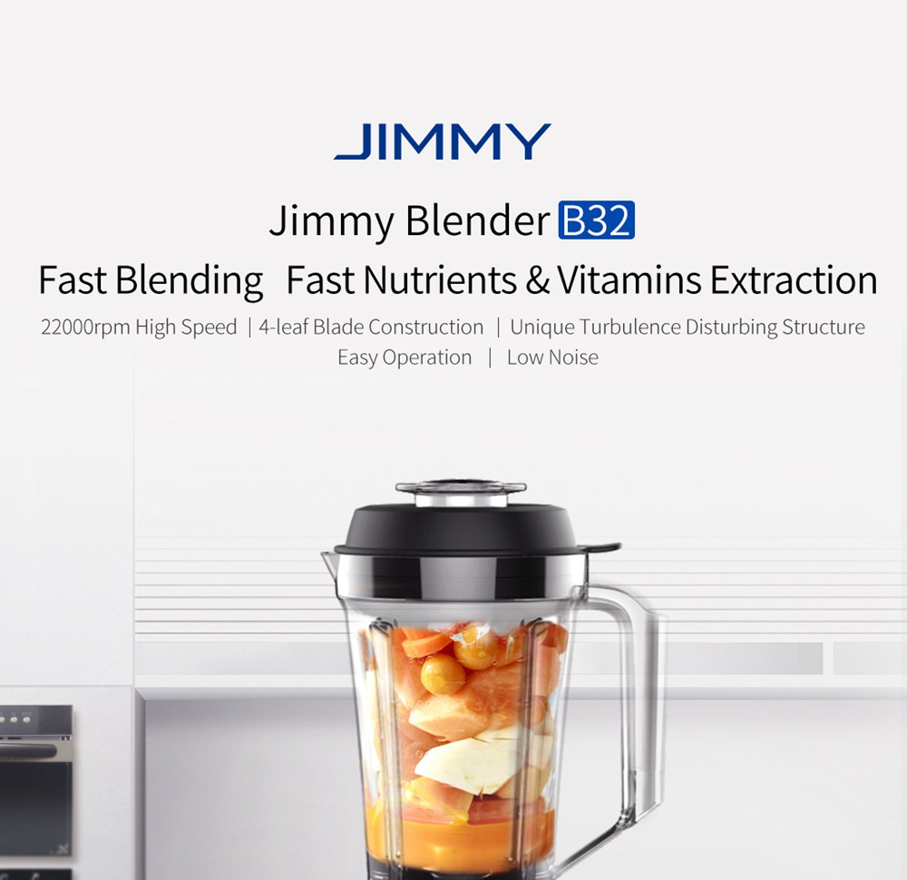 JIMMY B32/KA-PB302 22000 rpm Motor Household Blender 2 Level Speed Self-cleaning with Carry-on Cup - Grey