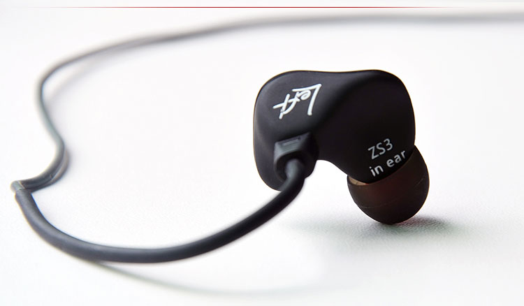 KZ ZS3 Noise Cancelling In-ear Earphones HiFi Stereo Sports Headset Bass Earbuds With Microphone - Black