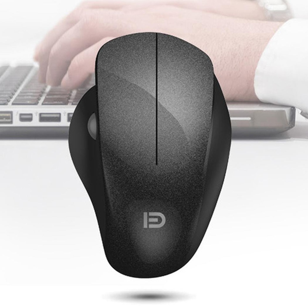 FD I930 Wireless Mouse Side Roller 3 Buttons 1600 DPI Ergonomic Ambidextrous - Black
