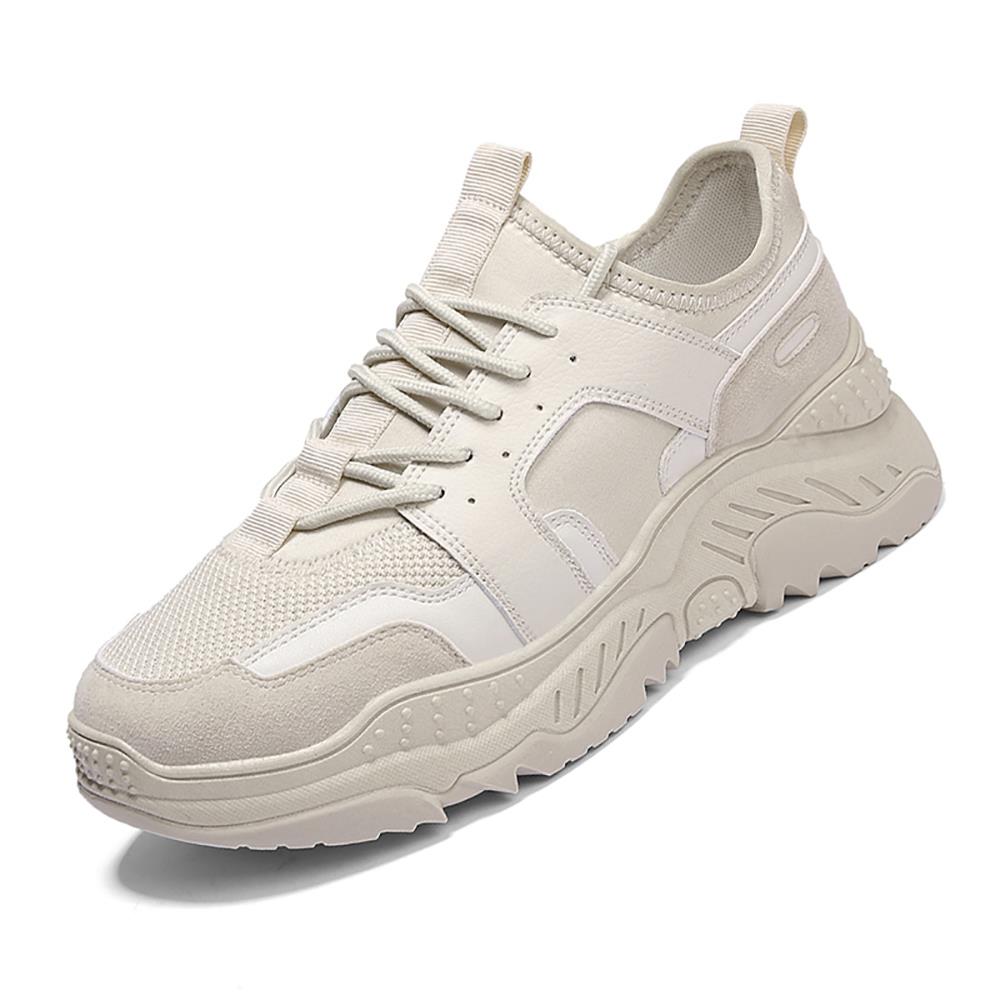 S333 Men Fashion Comfortable Sports Shoes Rubber Sole EU43 - Beige