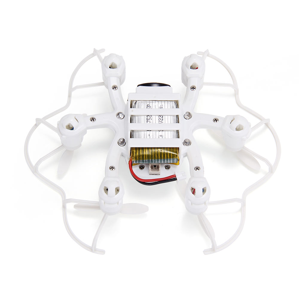 Bundle FQ777-126C MINI Spider Drone RTF White + Extra 3.7V 25C 220mAh Battery