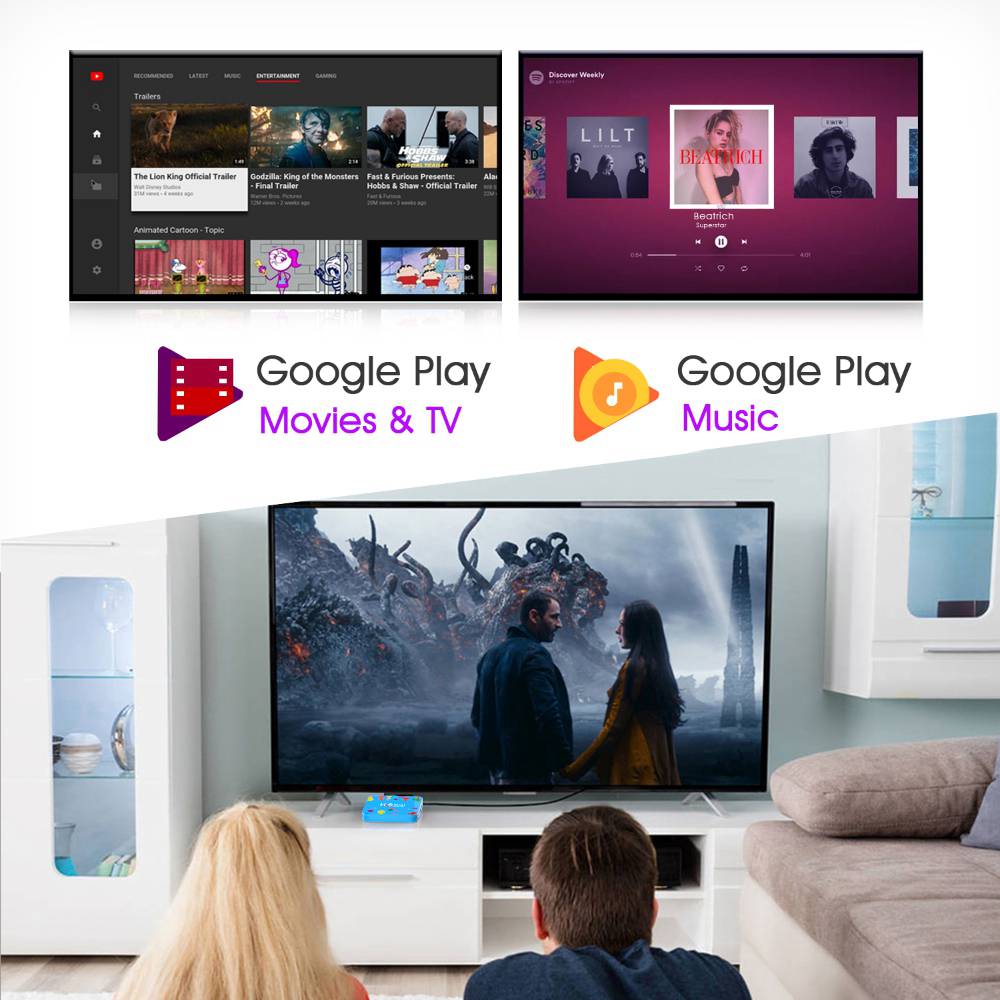 H96 Mini TV Box Android9.0 Allwinner H6 4G/32G 2.4G+5G WiFi Bluetooth 100Mbps LAN USB3.0