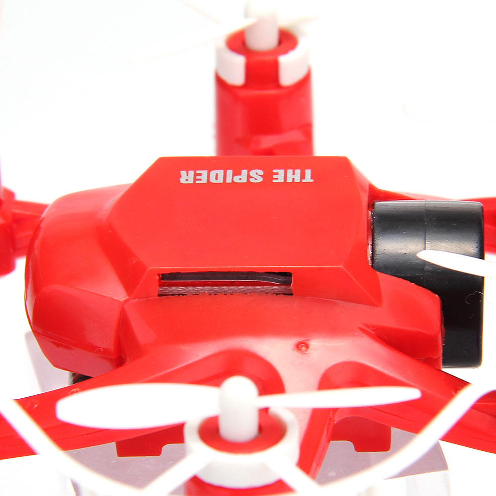 FQ777-126C MINI Spider Drone 2MP HD Camera 3D Roll One Key to Return Dual Mode 4CH 6Axis Gyro RC Hexacopter - Red