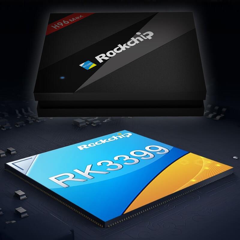 Bundle H96 MAX RK3399 Hexa Core 2.0Ghz 4GB/32GB 4K TV BOX + Tronsmart TSM01 English Air Mouse