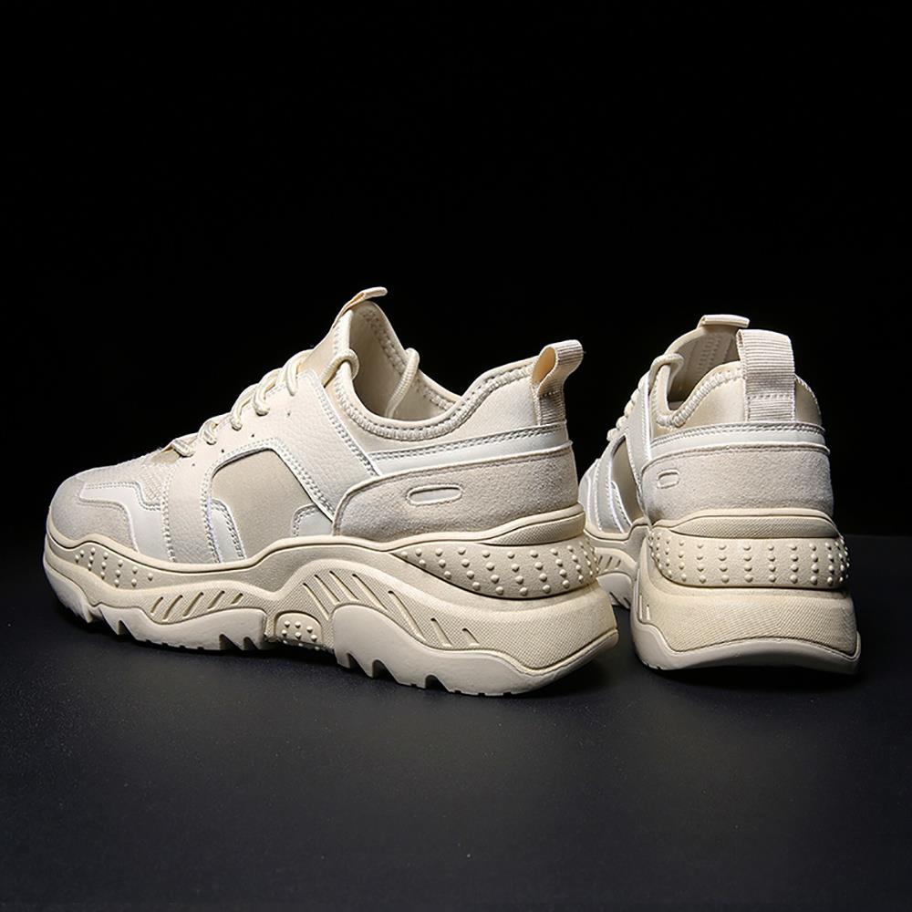 S333 Men Fashion Comfortable Sports Shoes Rubber Sole EU43 - Beige