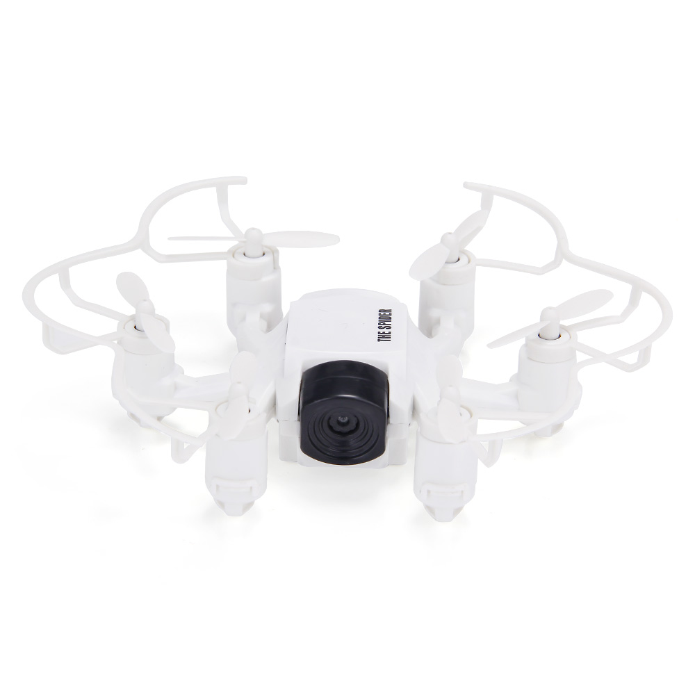 Bundle FQ777-126C MINI Spider Drone RTF White + Extra 3.7V 25C 220mAh Battery