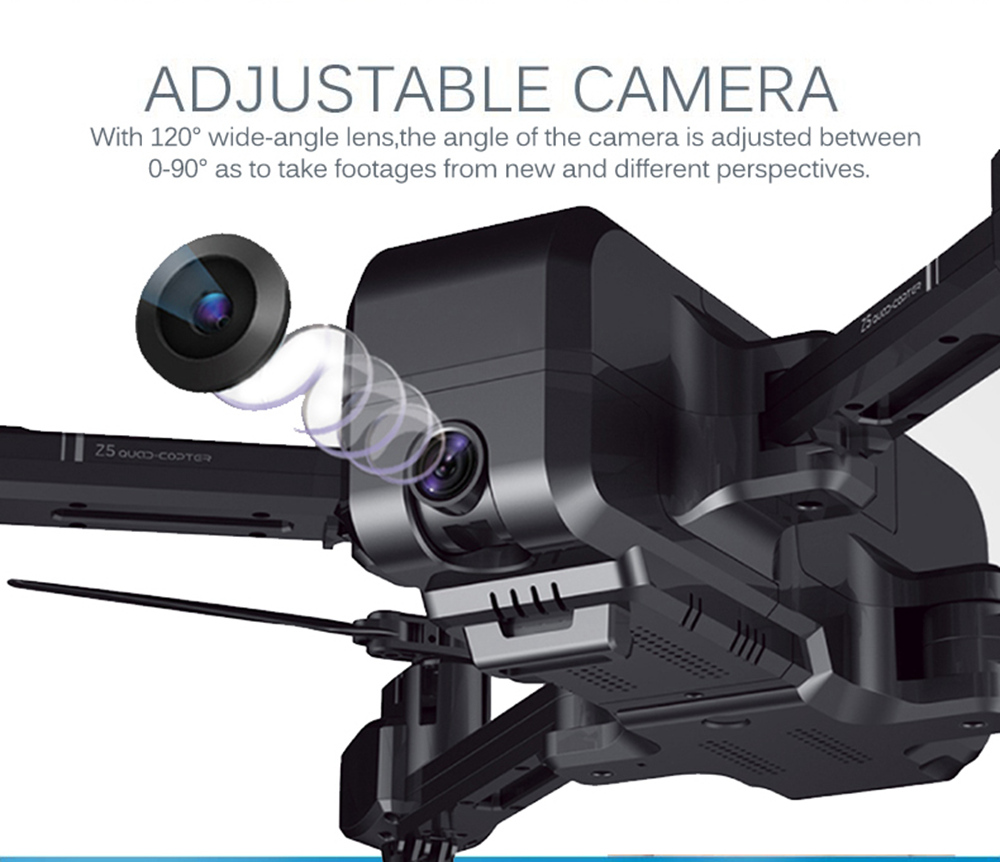 SJRC Z5 GPS 2.4G WiFi FPV Foldable RC Drone with Adjustable 1080P HD Camera Follow Me Mode RTF