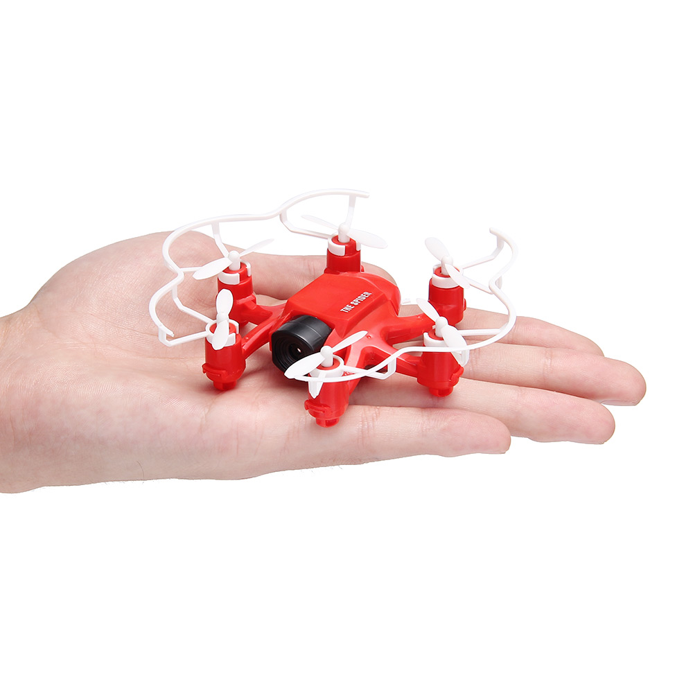 FQ777-126C MINI Spider Drone 2MP HD Camera 3D Roll One Key to Return Dual Mode 4CH 6Axis Gyro RC Hexacopter - Red