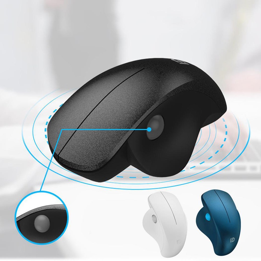 FD I930 Wireless Mouse Side Roller 3 Buttons 1600 DPI Ergonomic Ambidextrous - Black
