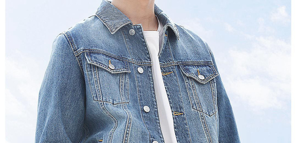 Xiaomi COTTONSMITH Simple Fashion Lapel Cotton Denim Jacket Size M