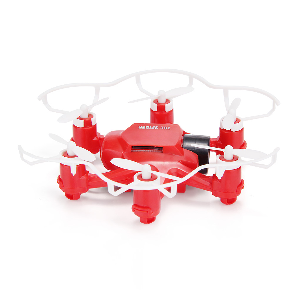 Bundle FQ777-126C MINI Spider Drone RTF Red + Extra 3.7V 25C 220mAh Battery