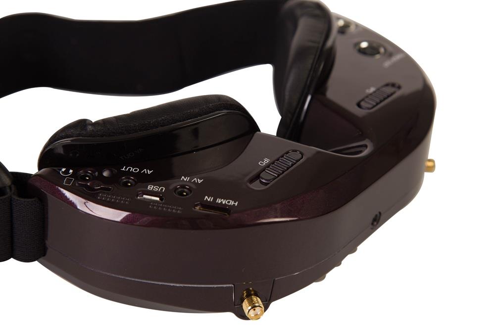 Skyzone SKY03O OLED Display 1024 X 768 5.8G 48CH Diversity FPV Video Goggles With FAN HDMI Head Tracking - Metallic Black