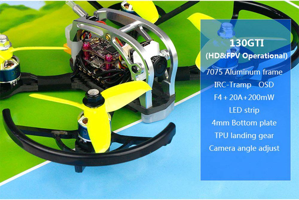 LDARC 130GTI FPV 3Inch 4S FPV Racing Drone With F411 OSD 20A 48CH 200mW VTX C1200 1200TVL Camera PNP