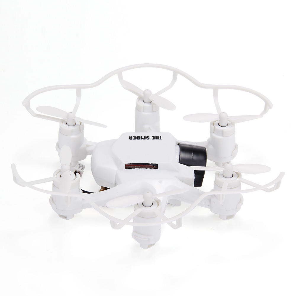 Bundle FQ777-126C MINI Spider Drone RTF White + Extra 3.7V 25C 220mAh Battery