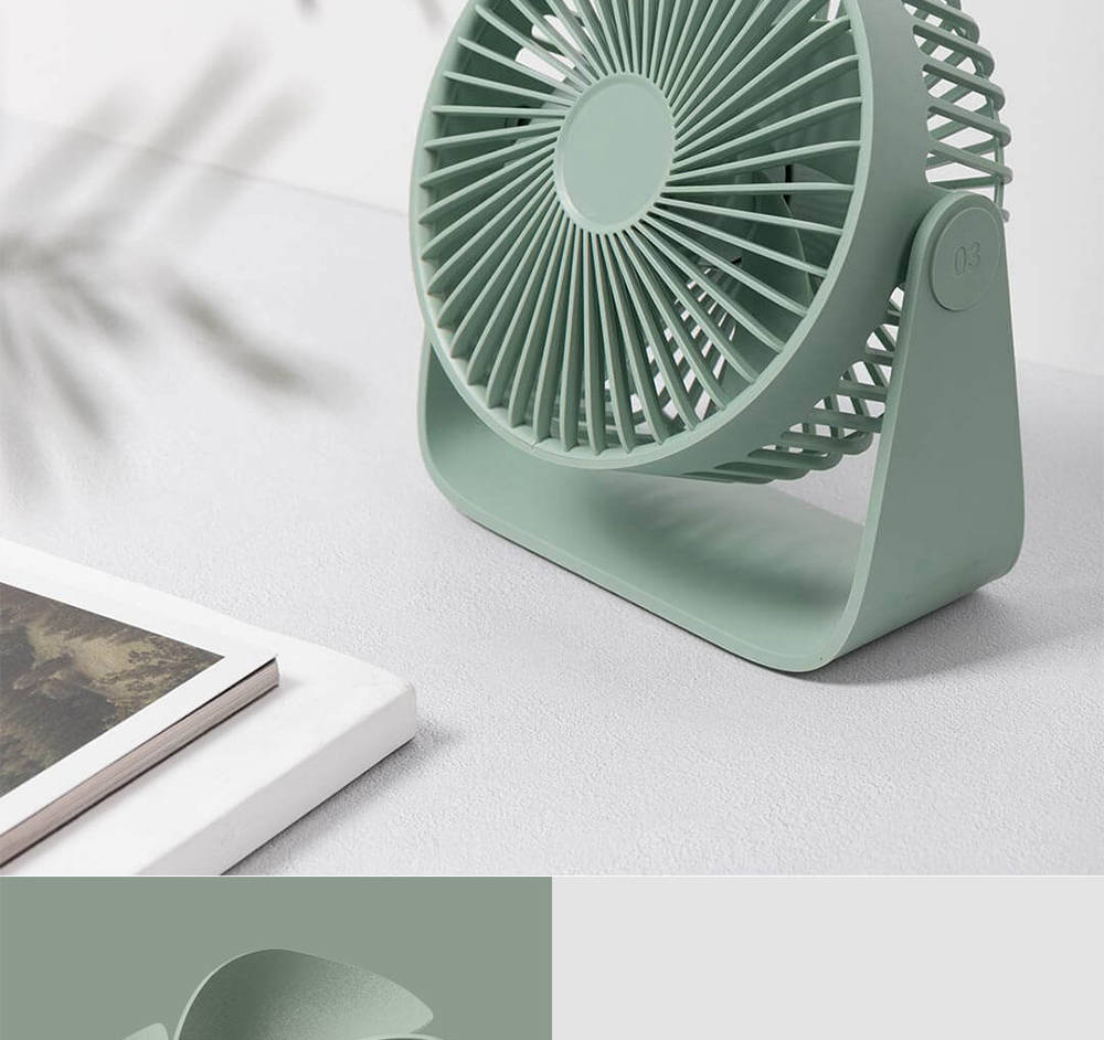Xiaomi SOTHING Portable 360 Degree Rotation Desktop USB Fan - Mint Green