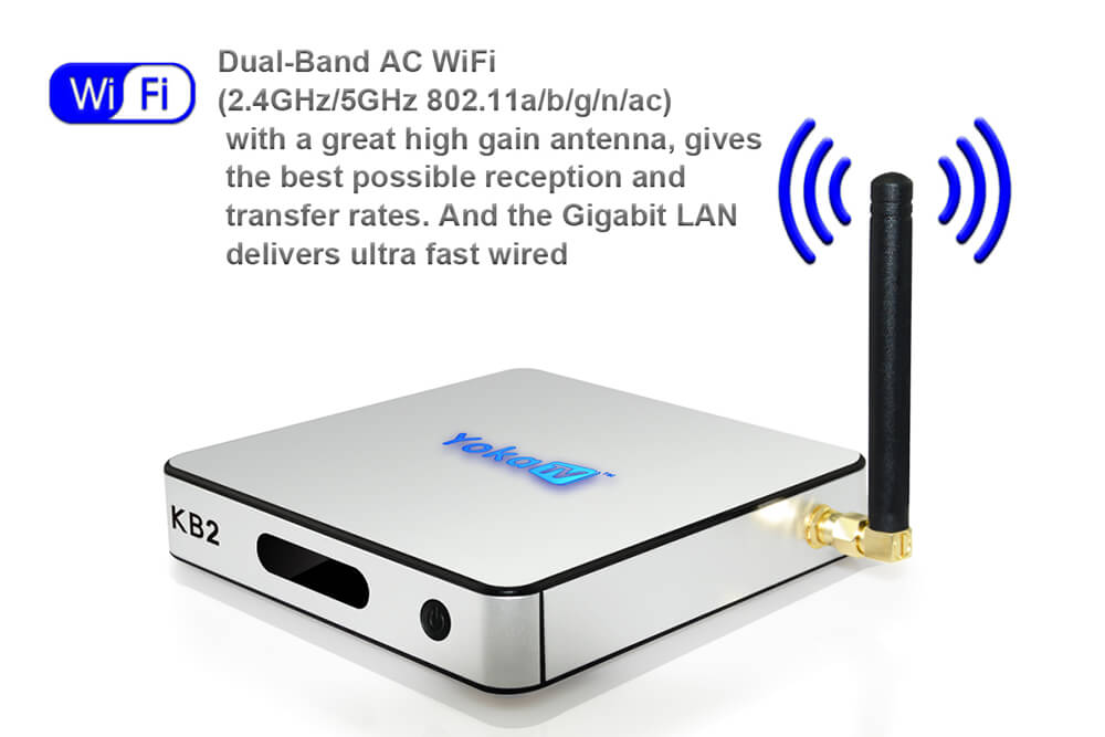 YOKATV KB2 Amlogic S912 TV BOX Android 6.0 2G/32G 802.11AC WIFI Bluetooth 1000M LAN KODI OTA