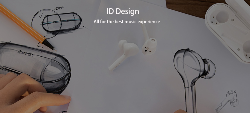 Original HUAWEI FreeBuds Wireless Bluetooth Earphones with Mic Auto Connect Balanced Armatures + Dynamic Drivers Double-Tap Control 10 Hours Playtime
