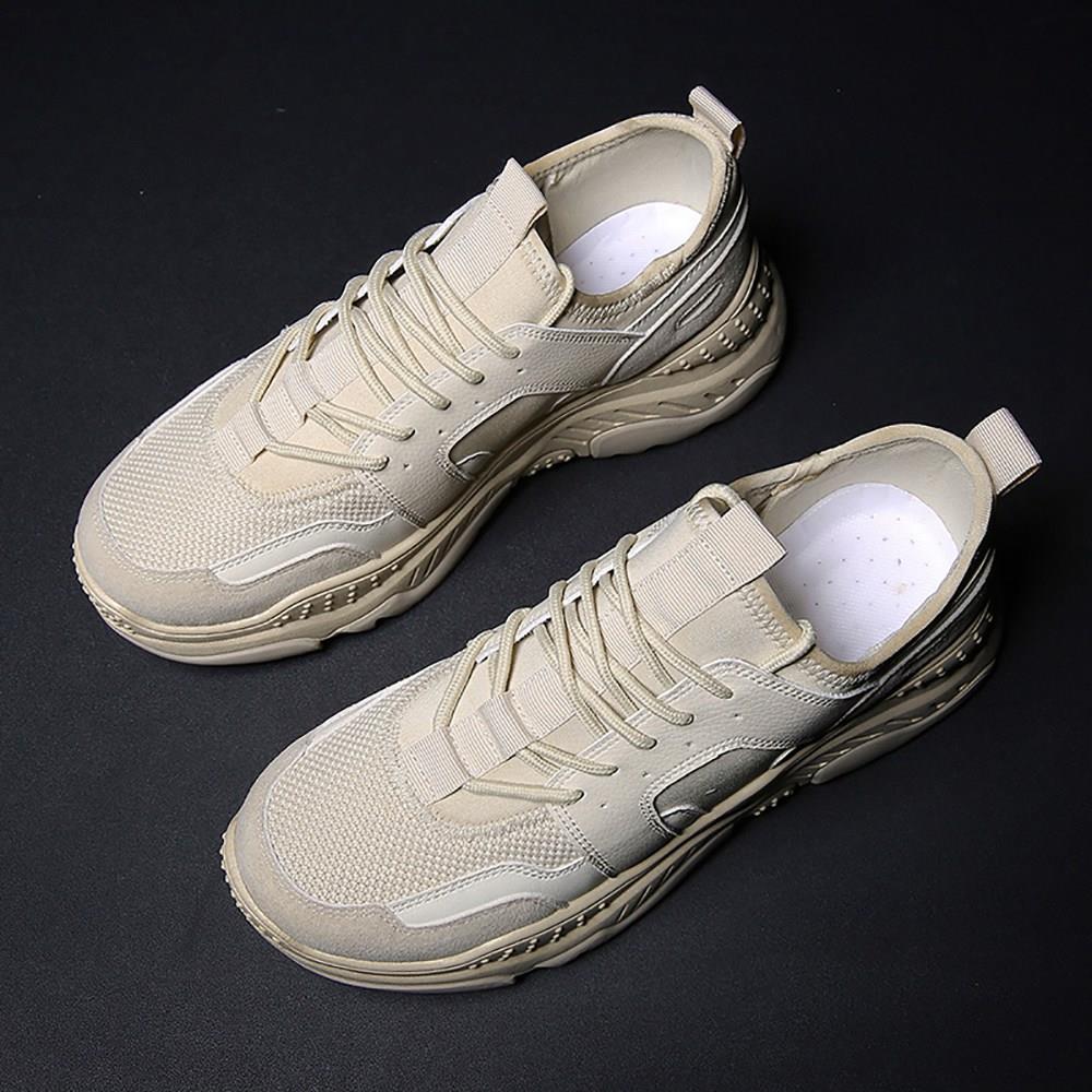 S333 Men Fashion Comfortable Sports Shoes Rubber Sole EU43 - Beige