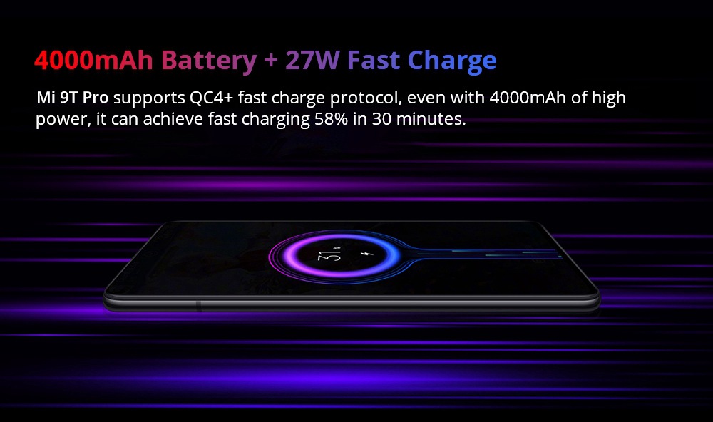Xiaomi Mi 9T Pro 6.39 Inch 4G LTE Smartphone Snapdragon 855 6GB 64GB 48.0MP+8.0MP+13.0MP Triple Rear Cameras MIUI 10 In-display Fingerprint Fast Charge Global Version - Black