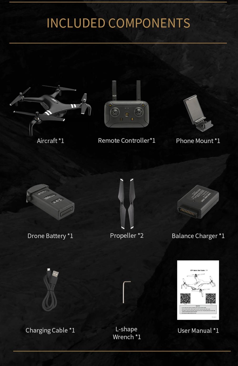 JJRC X7P 4K 5G WIFI 1km FPV GPS Brushless RC Drone With 2-axis Gimbal Ultra-sonic Optical Flow Positioning - Black