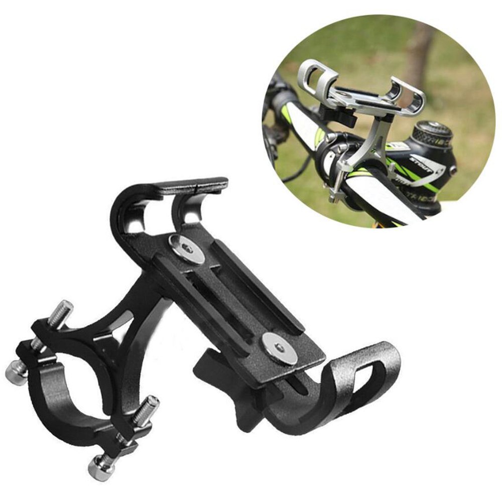 Aluminium Alloy Mobile Phone Holder Fixed Bracket For Xiaomi & Kugoo Scooter - Black